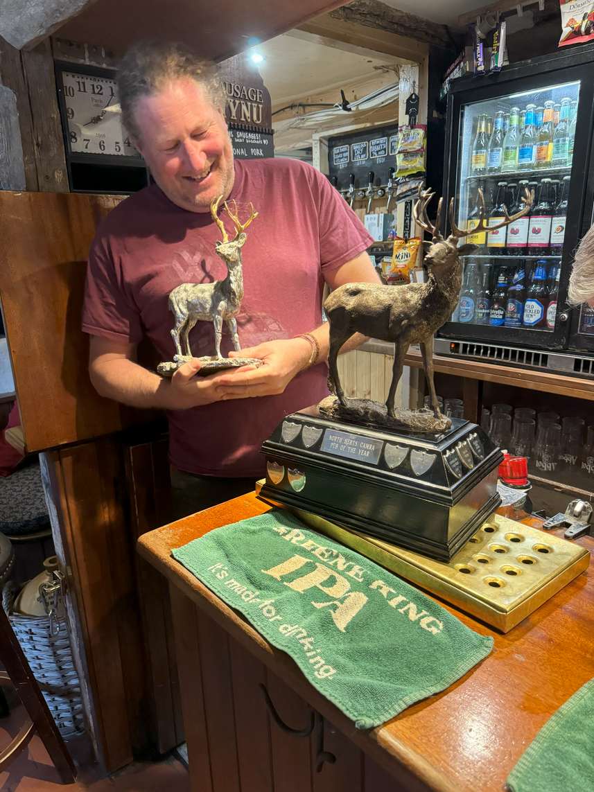 Alan with the Herts trophies