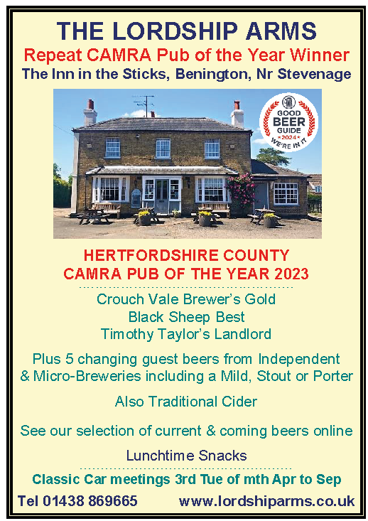 Lordship Arms Advert